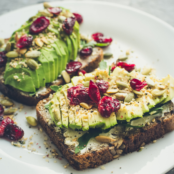 avocado toast with hemp seeds